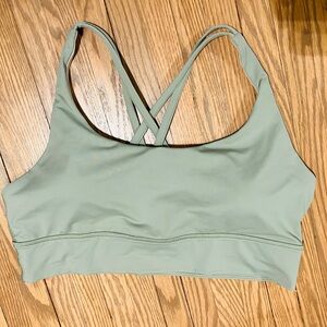 Lululemon Green Sports Bra with Criss-Cross Straps from 2024